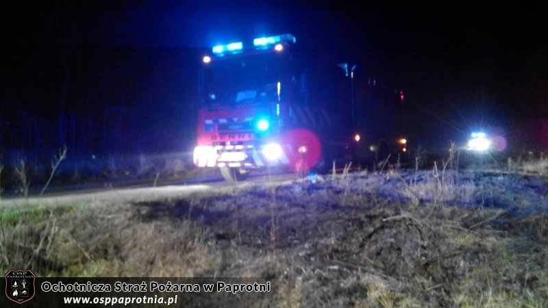 Pożar trawy Gnatowice