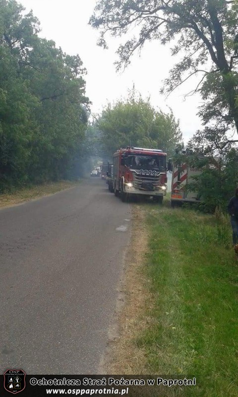 Pożar suchej trawy