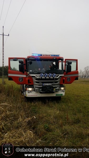 Pożar kombajnu w Gnatowicach Nowych