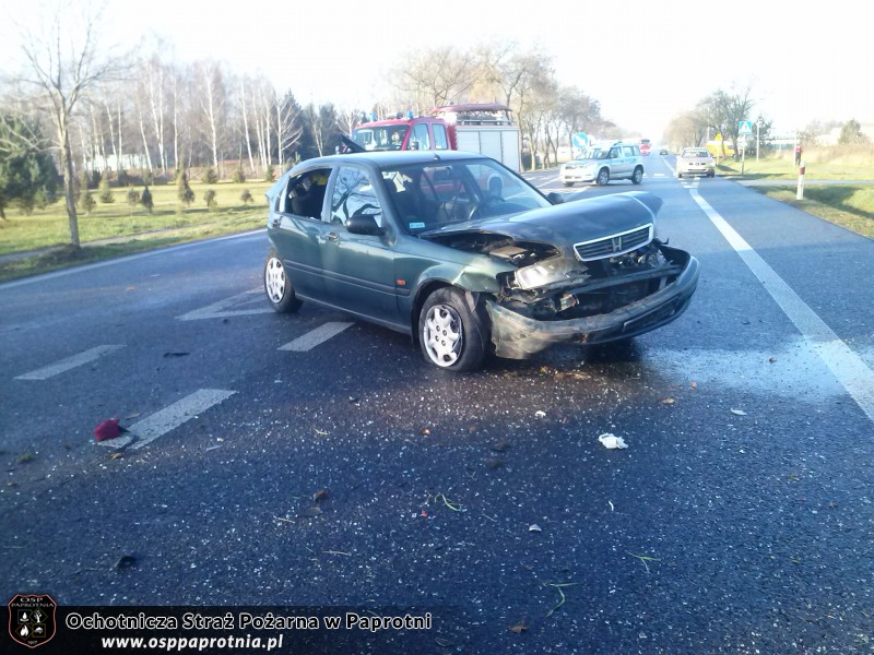 Wypadek na trasie krajowej 92 w miejscowości Kozuszki Parcel