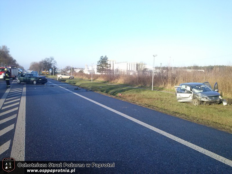 Wypadek na trasie krajowej 92 w miejscowości Kozuszki Parcel