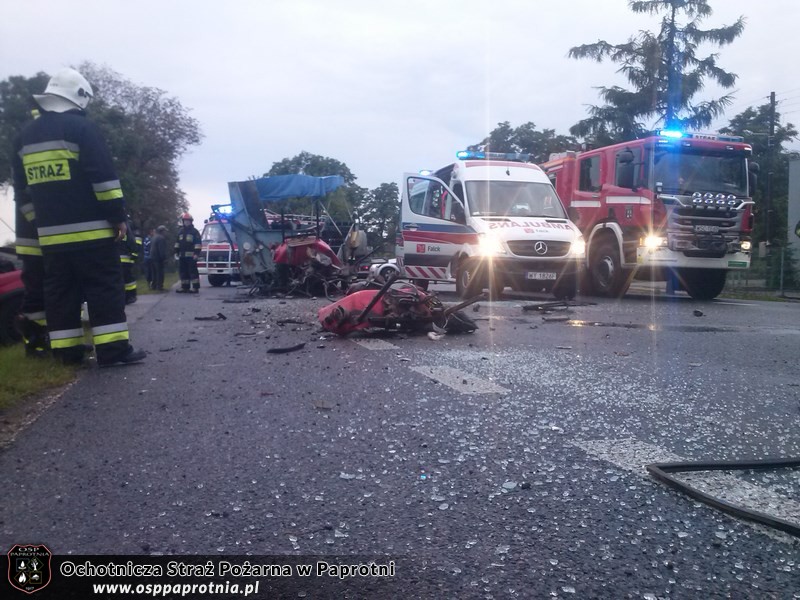 Wypadek na E92 w miejscowości Liśice