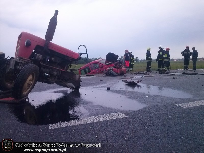 Wypadek na E92 w miejscowości Liśice