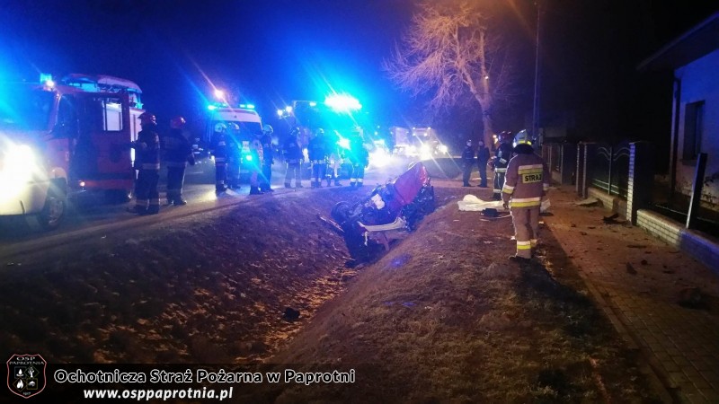 Zdarzenie drogowe w Chrzczanach ze skutkiem Śmiertelnym