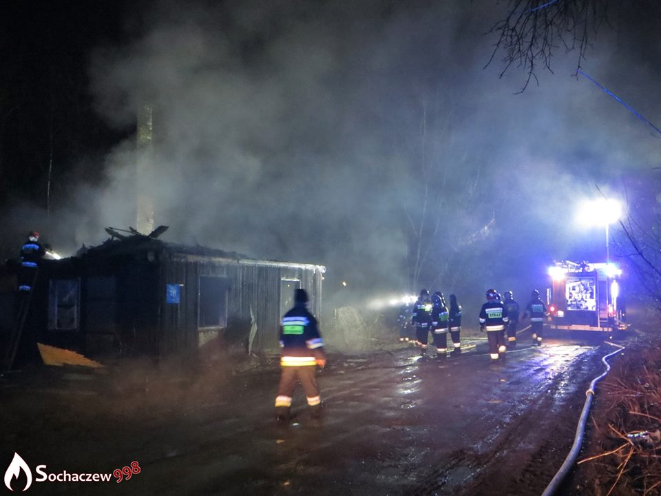 Pożar opuszczonego budynku na ulicy Osiedle Kolejowe