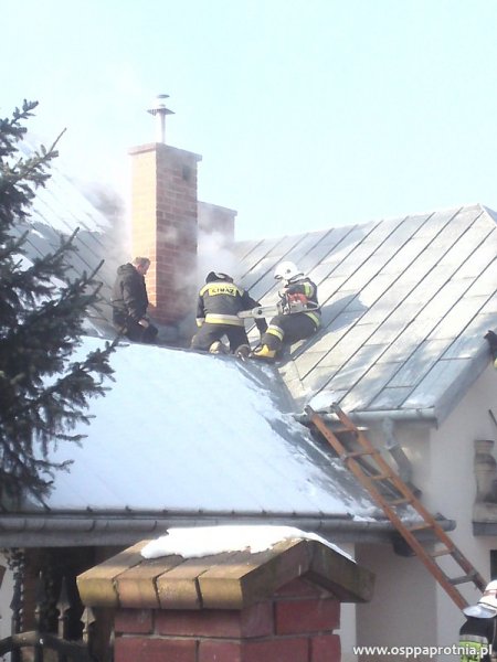 Pożar poddasza na ul. Poziomkowej