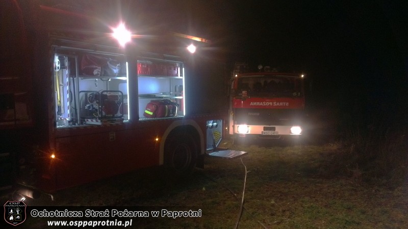 Pożar domu letniskowego