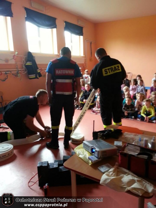 OSP Paprotnia w przedszkolu w Czarnowie