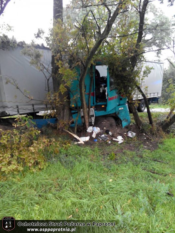 Wypadek drogowy w Chrzczanach