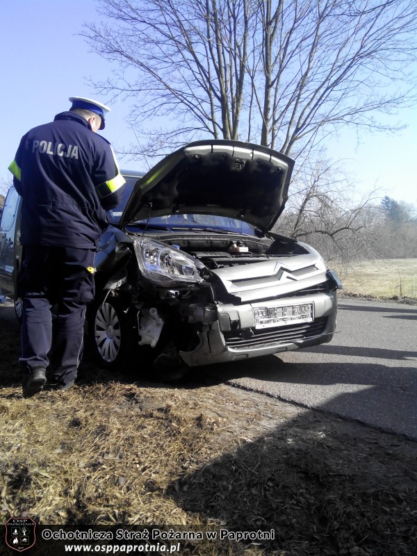 Kolizja drogowa w Pawłowicach